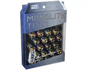 Project Kics Monolith T1/07 Neochro 14x1.50 Lug Nut Set 20 Pieces
