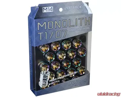 Project Kics Monolith T1/07 Neochro 14x1.50 Lug Nut Set 20 Pieces - MN04N