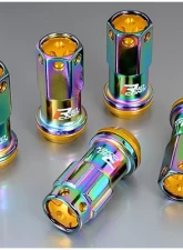 Project Kics R40 Iconix Neo Chrome 14x1.50 Lock & Lug Nuts with Black Caps                                     - RIA-14NK - Image 3