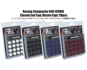 Project Kics R40 iCONIX M12x1.25 Black Plastic Cap 20 Piece Set