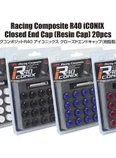 Project Kics R40 iCONIX M12x1.50 Red Plastic Cap 20 Piece Set                                     - CIF1R - Image 2