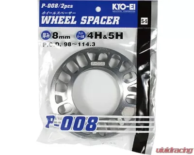 Project Kics Universal Spacers 8mm 2 Pieces - P-008-2P