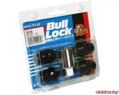 Project Kics Bull Locks Black 21HEX M12x1.25 Close End Type Lock - 603B