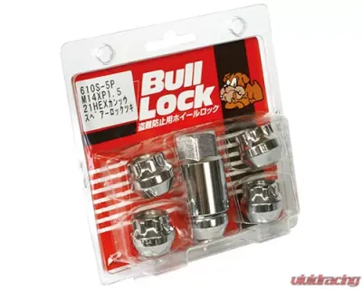 Project Kics Bull Locks Black 21HEX M14x1.5 Lock 5 Pieces - 610S