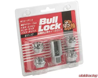 Project Kics Bull Locks Chrome M12x1.5 Open End Type Wheel Locks - 611-17