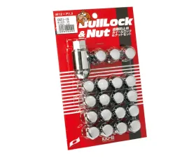 Project Kics Chrome 19HEX M12x1.50 Bull Lock & Lug Nut Set