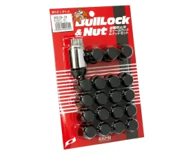 Project Kics Black 19HEX M12x1.50 Bull Lock & Lug Nut Set