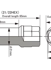 Project Kics Key Adapter for Monolith M14 Nut                                     - A-129 - Image 3