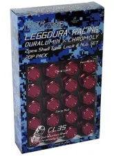 Project Kics Leggdura Racing Blue 35mm M12 x P1.25  (CL35) Shell Type Lock & Nut Set                                     - CL35-13R - Image 2