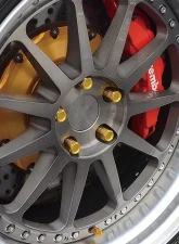 Project Kics Leggdura Racing Gold 53mm M12 x P1.25  (CL53) Shell Type Lock & Nut Set                                     - CL53-13A - Image 2