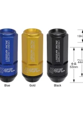 Project Kics Leggdura Racing Gold 53mm M12 x P1.25  (CL53) Shell Type Lock & Nut Set                                     - CL53-13A - Image 2