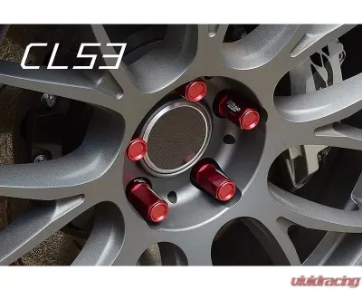 Project Kics Leggdura Racing Red 53mm M12 x P1.25  (CL53) Shell Type Lock & Nut Set - CL53-13R