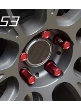 Project Kics Leggdura Racing Red 53mm M12 x P1.25  (CL53) Shell Type Lock & Nut Set                                     - CL53-13R - Image 3