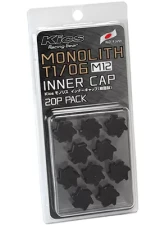 Project Kics Monolith T1/06 Black M12 Lug Nut Cap Set 20 Pieces                                     - CMF1K - Image 4