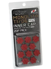Project Kics Monolith T1/06 Red M12 Lug Nut Cap Set 20 Pieces                                     - CMF1R - Image 5