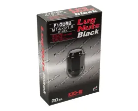 Project Kics KYO-EI Black 21HEX M14x1.5 Lug Nut Set 20 Pieces