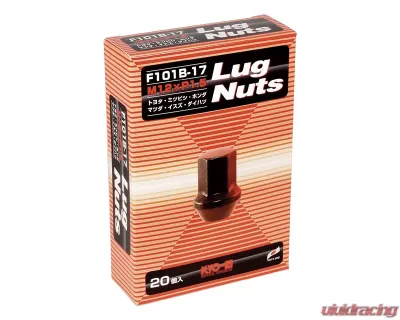 Project Kics KYO-EI Black 17HEX M12x1.5 Lug Nut 20 Pieces - F101B-17-20P
