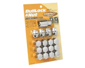 Project Kics Chrome M12x1.25 Bull Lock & Nut Compact Type Set