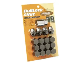 Project Kics Classical Black M12x1.25 Bull Lock & Nut Compact Type Set