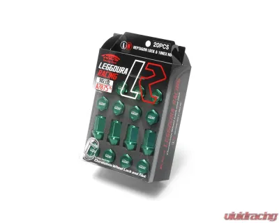 Project Kics Leggdura Racing Light Green M12x1.25 Lug Nuts (Laser Logo) - KIZ3E