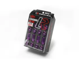 Project Kics Leggdura Racing Purple M12x1.25 Lug Nuts (Laser Logo)