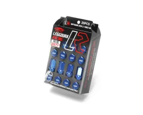 Project Kics Leggdura Racing Blue M12x1.25 Lug Nuts (Laser Logo)