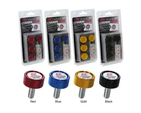 Project Kics Leggdura Racing Blue Number Plate Lock Bolt Set