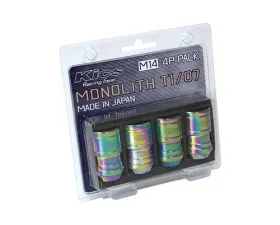 Project Kics Monolith T1/07 Neochro 14x1.50 Lug Nut Set 4 Pieces