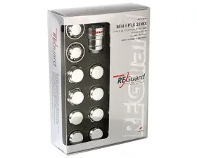 Project Kics Bull Lock Reguard Chrome 14x1.50 21/22Hex Lock & Lug Set