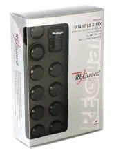Project Kics Bull Lock Reguard Black 14x1.50 21/22Hex Lock & Nut Set                                     - RE060B - Image 2