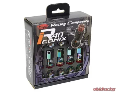 Project Kics R40 Iconix Neochro M12x1.25 Lock & Lug Nuts Set - RI-13NK