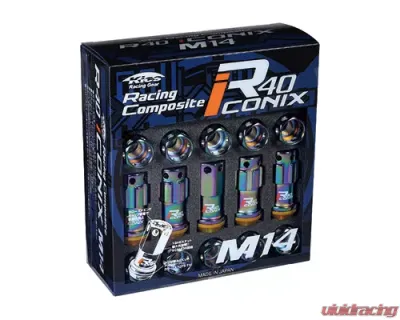 Project Kics R40 Iconix NeoChro M14x1.25 Lock & Lug Nuts Set - RI-15NA