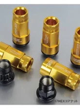 Project Kics Leggdura Racing Gold 53mm M12 x P1.25  (RL53) Shell Type Lock & Nut Set                                     - RL53-13A - Image 2