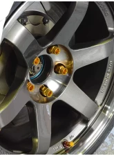 Project Kics Leggdura Racing Gold 53mm M12 x P1.25  (RL53) Shell Type Lock & Nut Set                                     - RL53-13A - Image 3