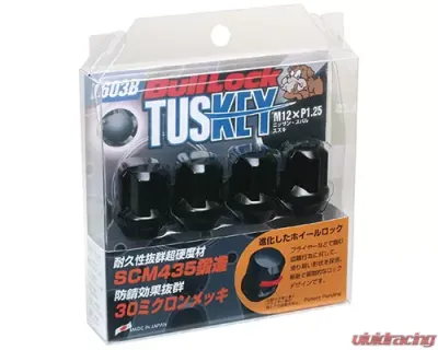 Project Kics Tuskey Chrome M12x1.25 19/21 HEX Lock Set - T603B