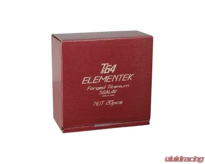 Project Kics Ti64 Elementek Titanium M12x1.5 60 Deg 40mm Nut 20 Pieces - TI01-20