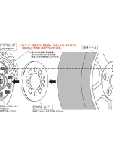 Project Kics Wide Tread Spacer Blue Duralumin Cover                                     - WTSCU - Image 5