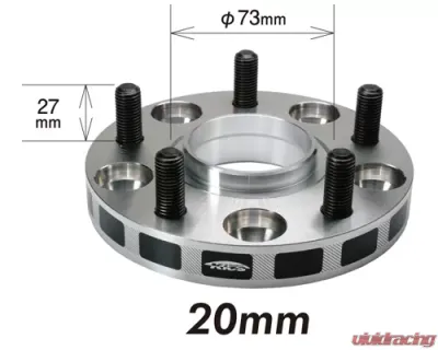 Project Kics Wide Tread Spacer Hub Unit System 20mm M12x1.50 64mm Bore 5x114.3 - 5120W1-64