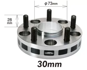 Project Kics Wide Tread Spacer Hub Unit System 30mm M12x1.25 56mm Bore 5x100
