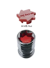 Project Kics Monolith T1/07 Red M14 Replacerment Lug Nut Cap                                     - ZCMF4R - Image 4