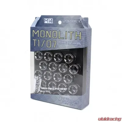 Project Kics Monolith T1/07 Red 14x1.50 20pcs Lug Nut Set - MN04R