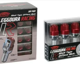 Project Kics Leggdura Racing Red 14x1.5 28mm Shell Type Bolt & Lock Set