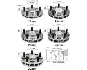 Project Kics Wide Tread Spacer 11mm 12x1.50 5x114.3 Pattern