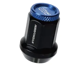 Project Kics Kyokugen Black w/ Aluminum Gold Cap 12x1.50 Lug Nut Set