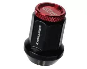 Project Kics Kyokugen Black w/ Aluminum Blue Cap 12x1.25 Lug Nut Set