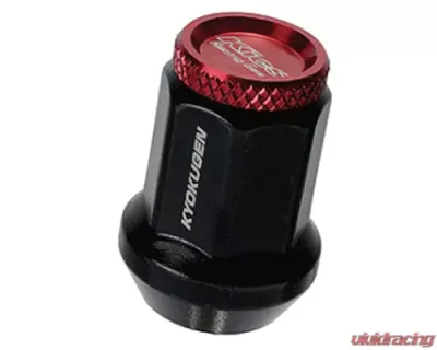 Project Kics Kyokugen Black w/ Aluminum Blue Cap 12x1.25 Lug Nut Set - HP3KU