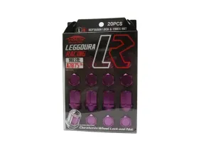 Project Kics Leggdura Racing Purple M12x1.25 Lug Nuts