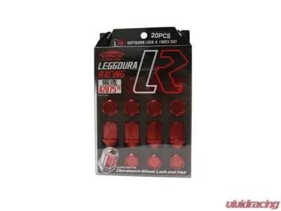 Project Kics Leggdura Racing Red M12x1.25 Lug Nuts - KIC3R
