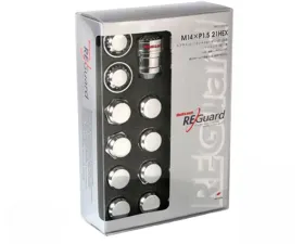 Project Kics Chrome Bull Lock Reguard Lock Set 12x1.50