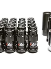 Project Kics R40 iCONIX Black Chrome M12x1.50 20-Piece Lug Nut Set with Black Plastic Cap                                     - RIF-01KK - Image 2
